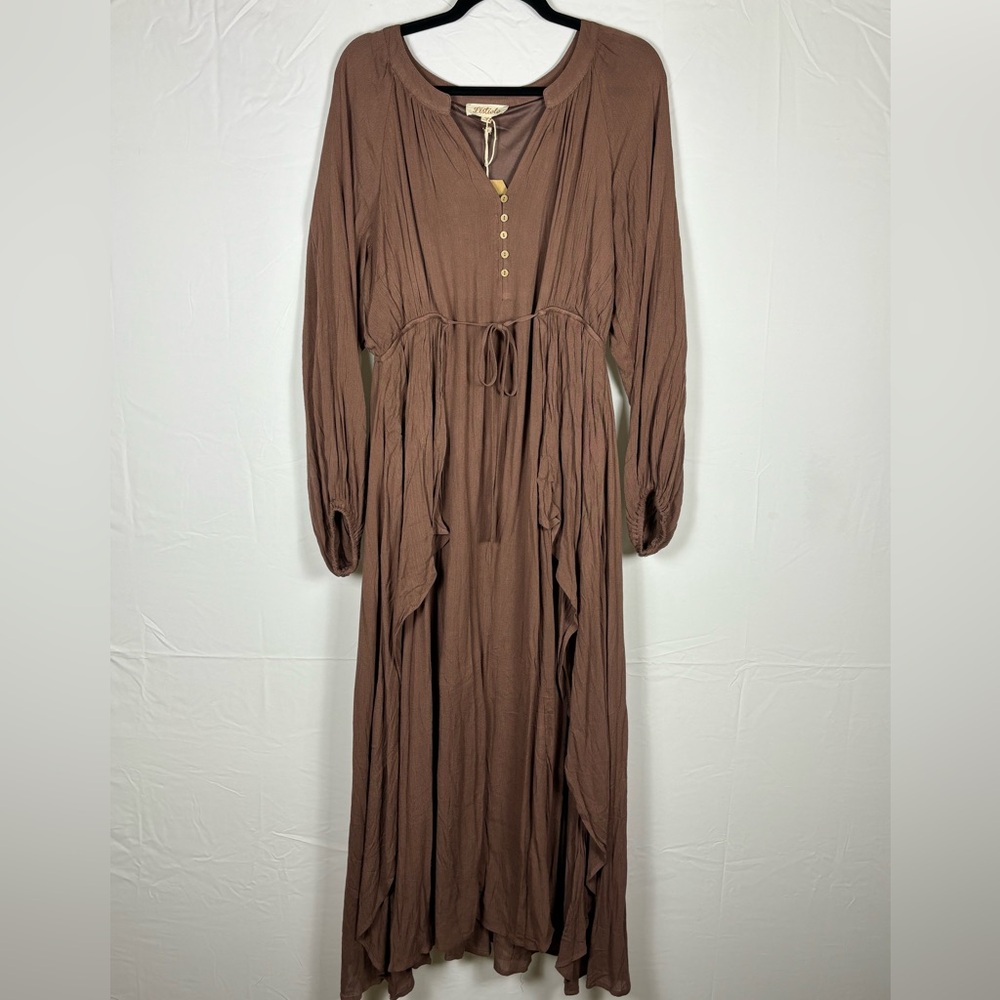 Elegant Brown Maxi Dress